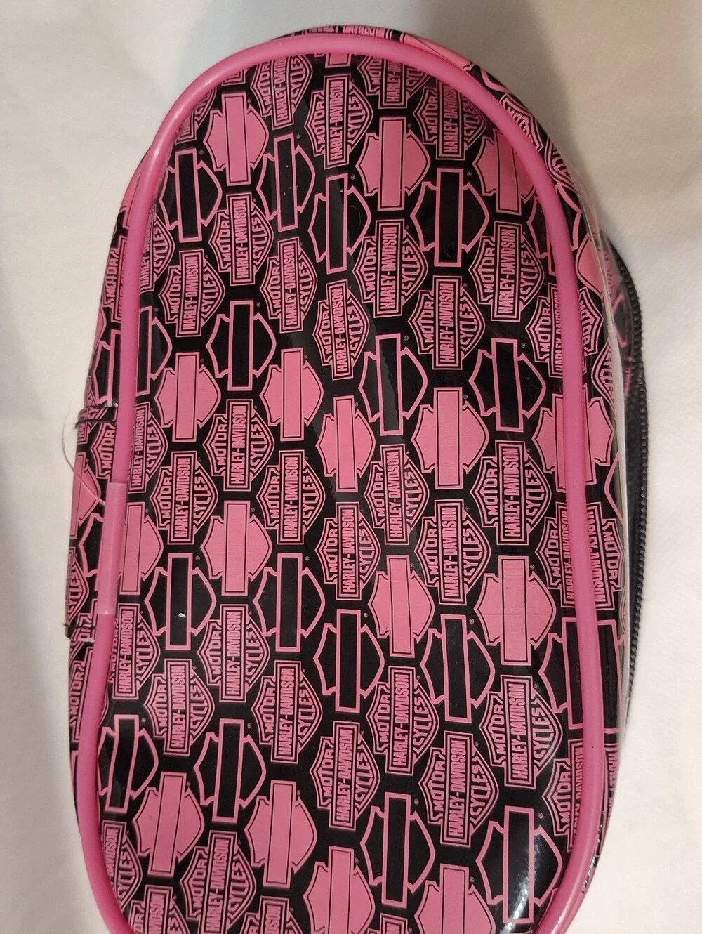 NWOT Women's Harley-Davidson Pink and Black Logo Cosmetic Case